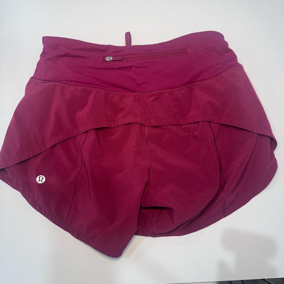 Lululemon red shorts, track, cross country, running, workout, athletics - Picture 2 of 2